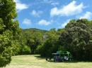 Our Jucy van sheltered from strong winds in Totaranui campground, Abel Tasman, Nov 2015